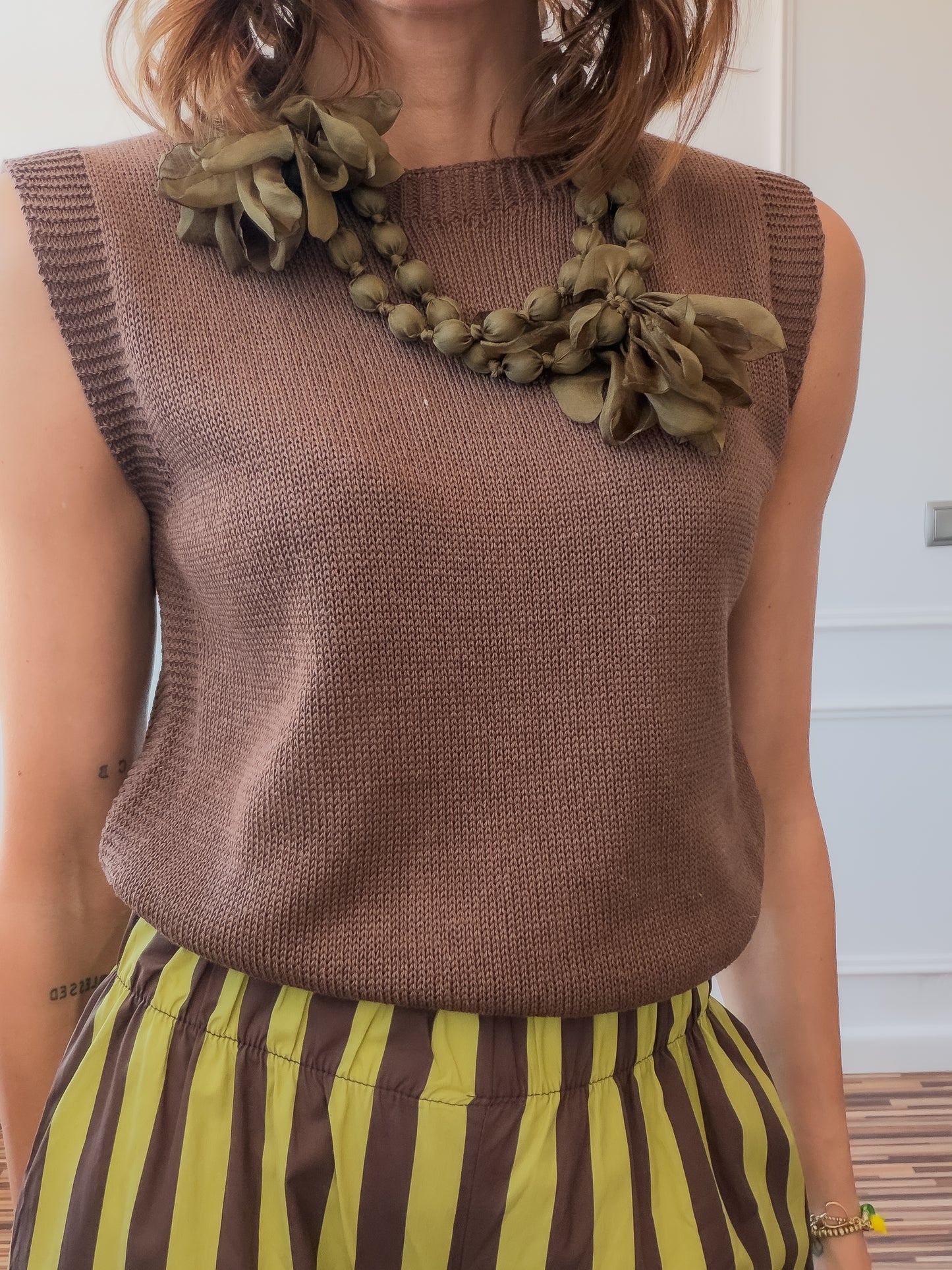Collar tejido flor Summer