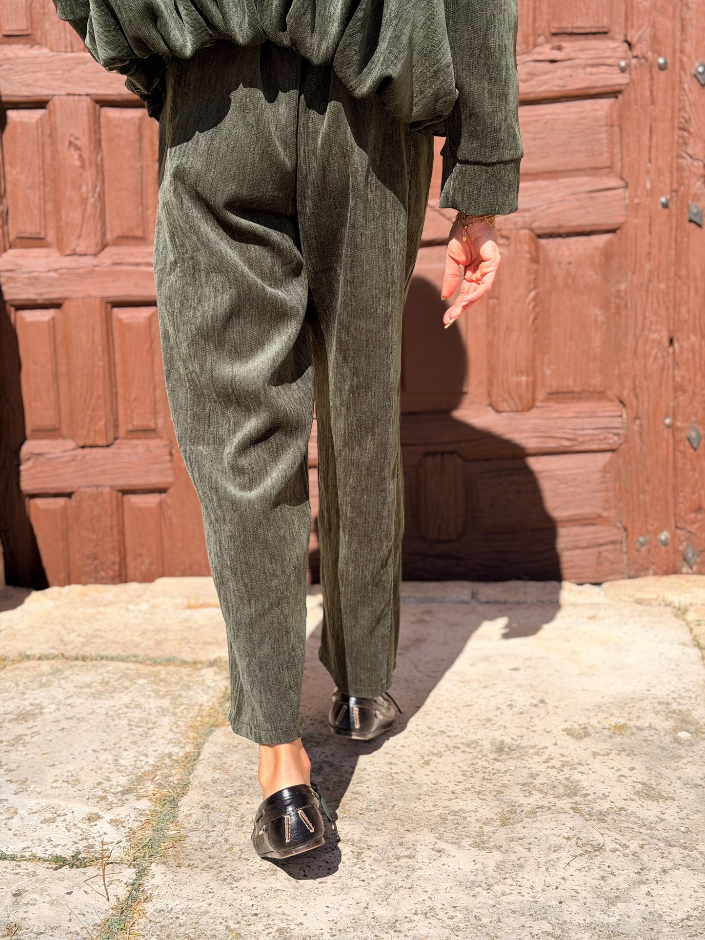 Conjunto terciopelo Musgo