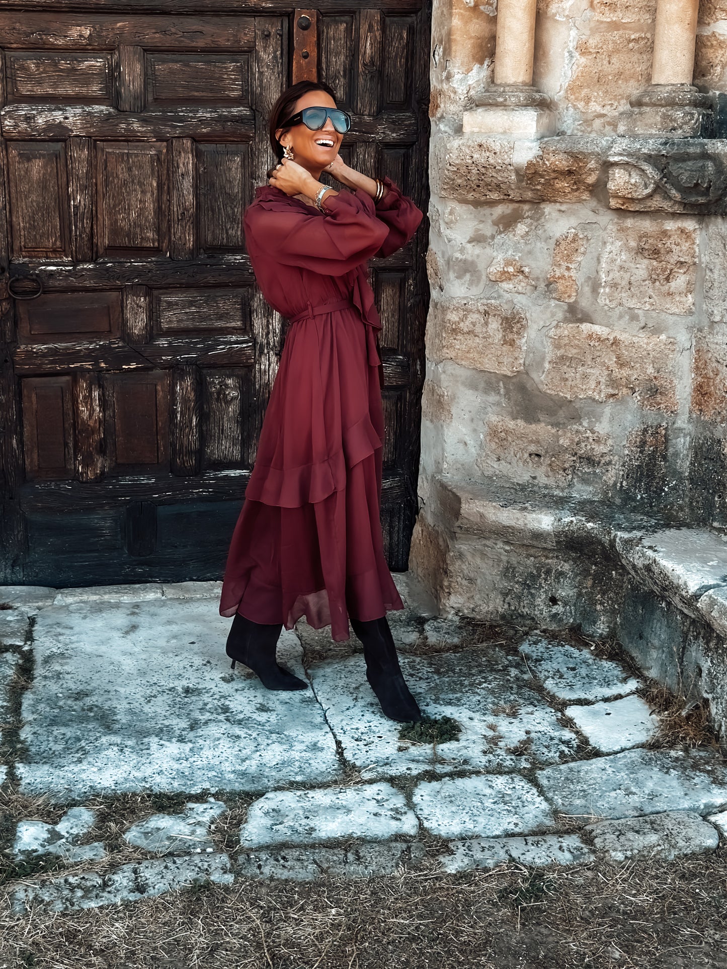 Vestido burgundy Praga