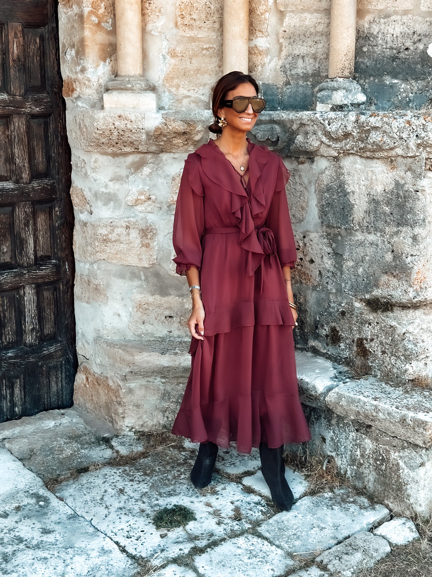 Vestido burgundy Praga