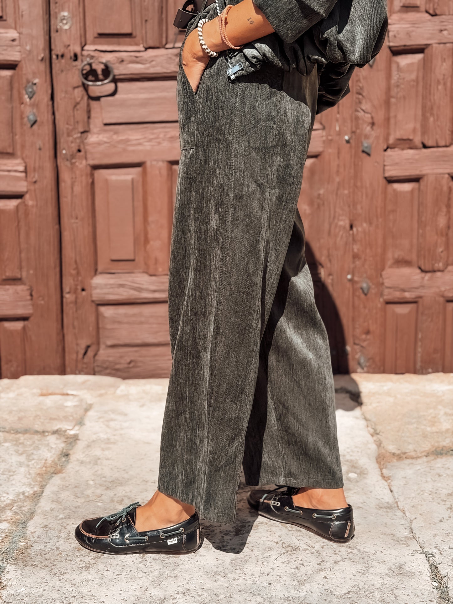 Conjunto terciopelo Musgo