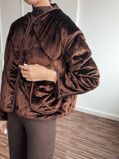 Chaqueta acolchada terciopelo