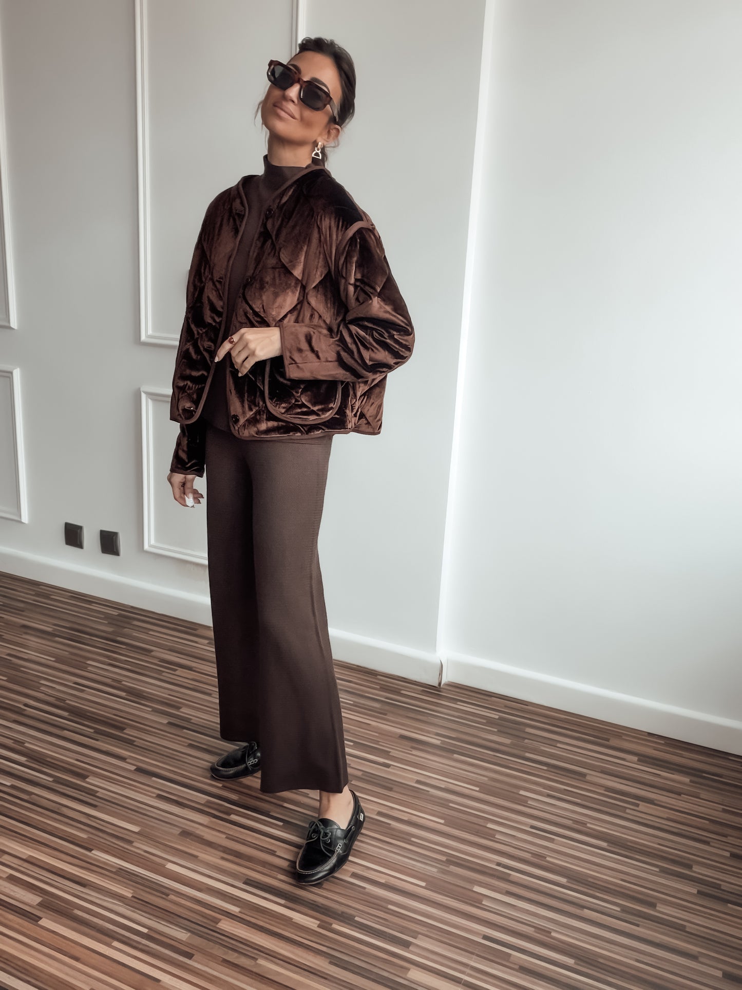 Chaqueta acolchada terciopelo