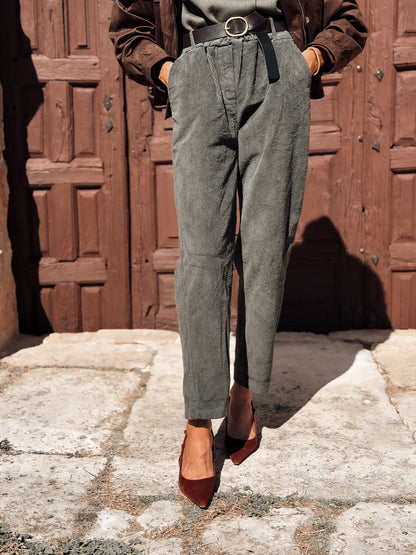 Pantalón pana borgoña