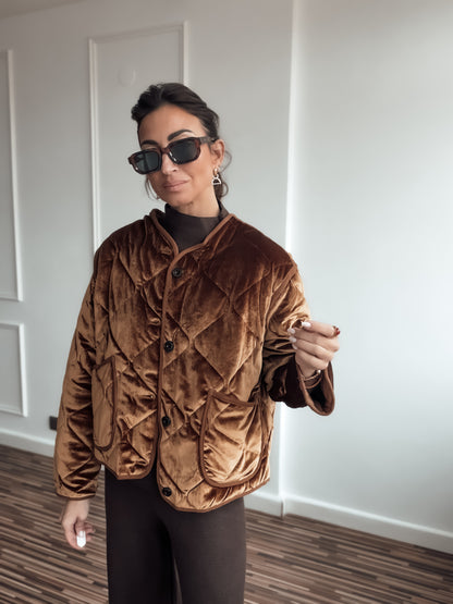 Chaqueta acolchada terciopelo