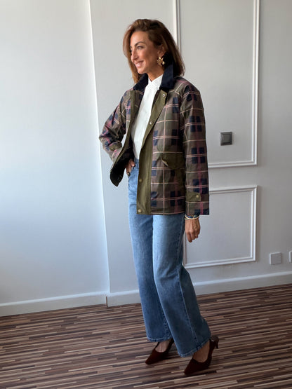 Trench tartán Oxford
