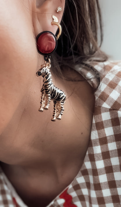 Pendientes Zebra