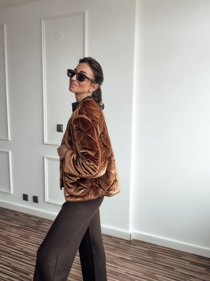 Chaqueta acolchada terciopelo