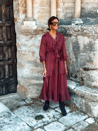 Vestido burgundy Praga