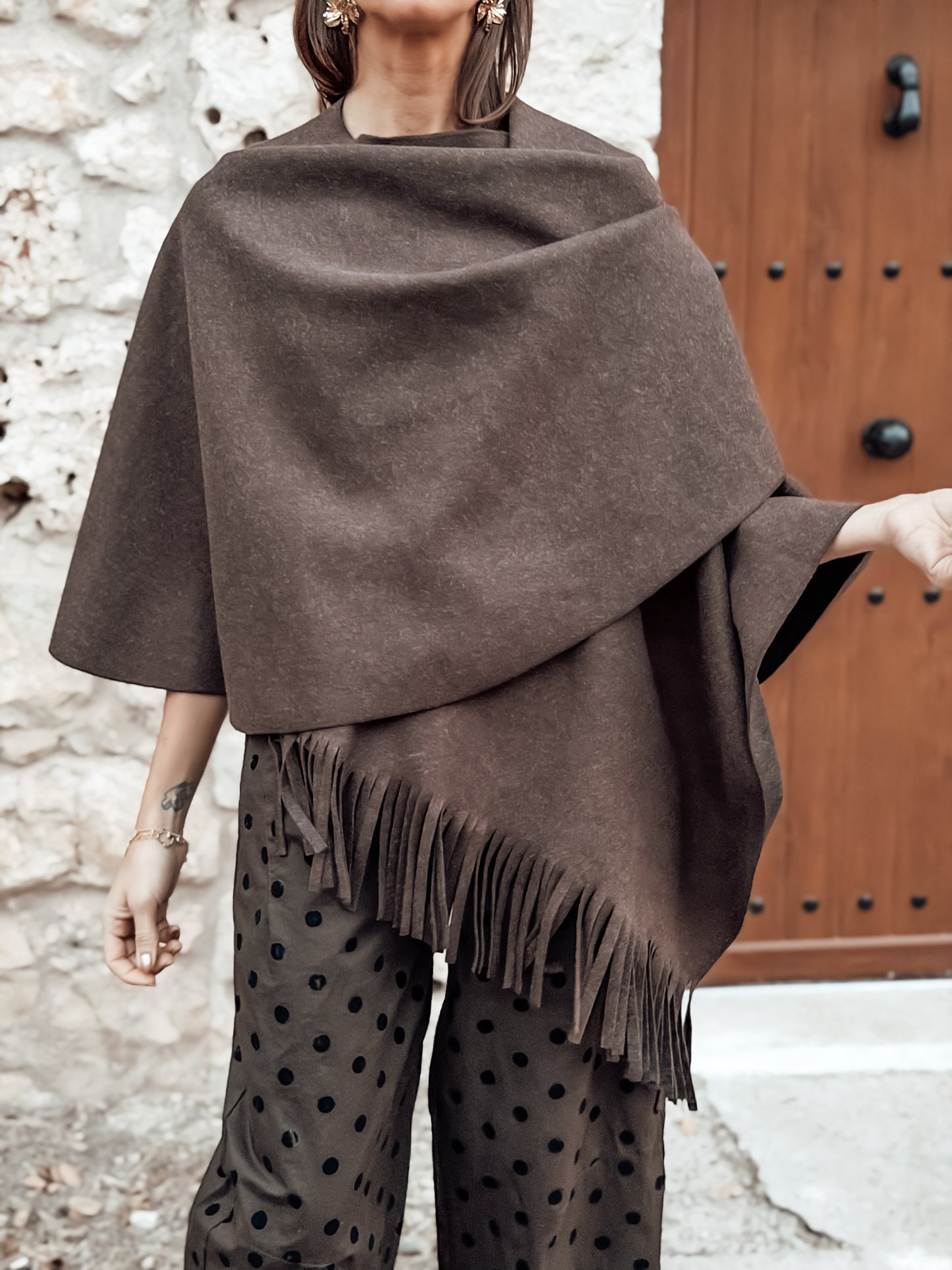 Poncho flecos Amazona