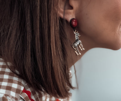 Pendientes Zebra