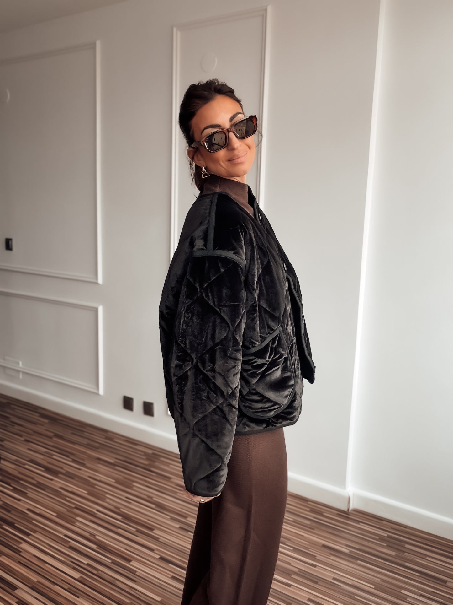 Chaqueta acolchada terciopelo