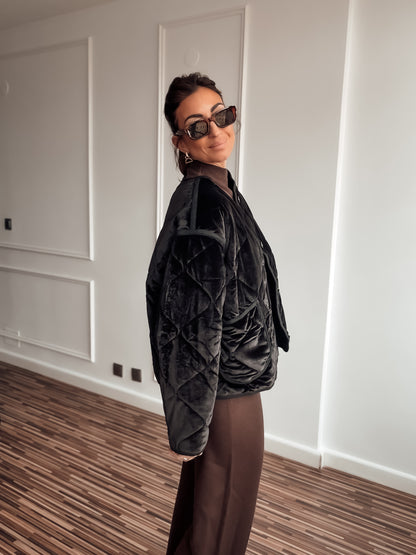 Chaqueta acolchada terciopelo
