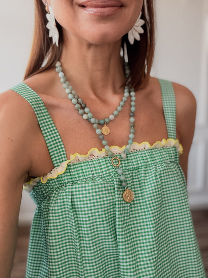 Vestido Vichy fleur