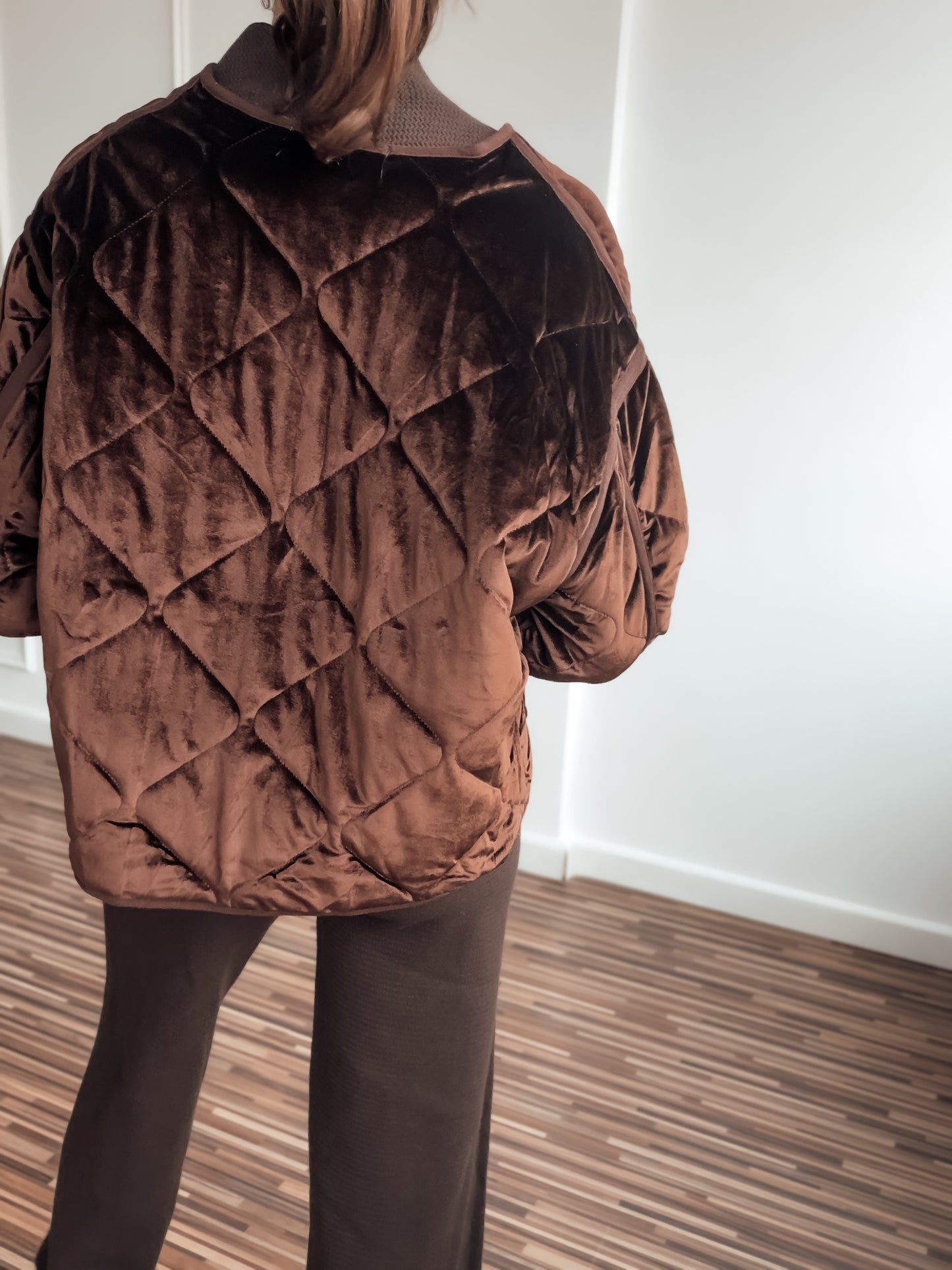 Chaqueta acolchada terciopelo