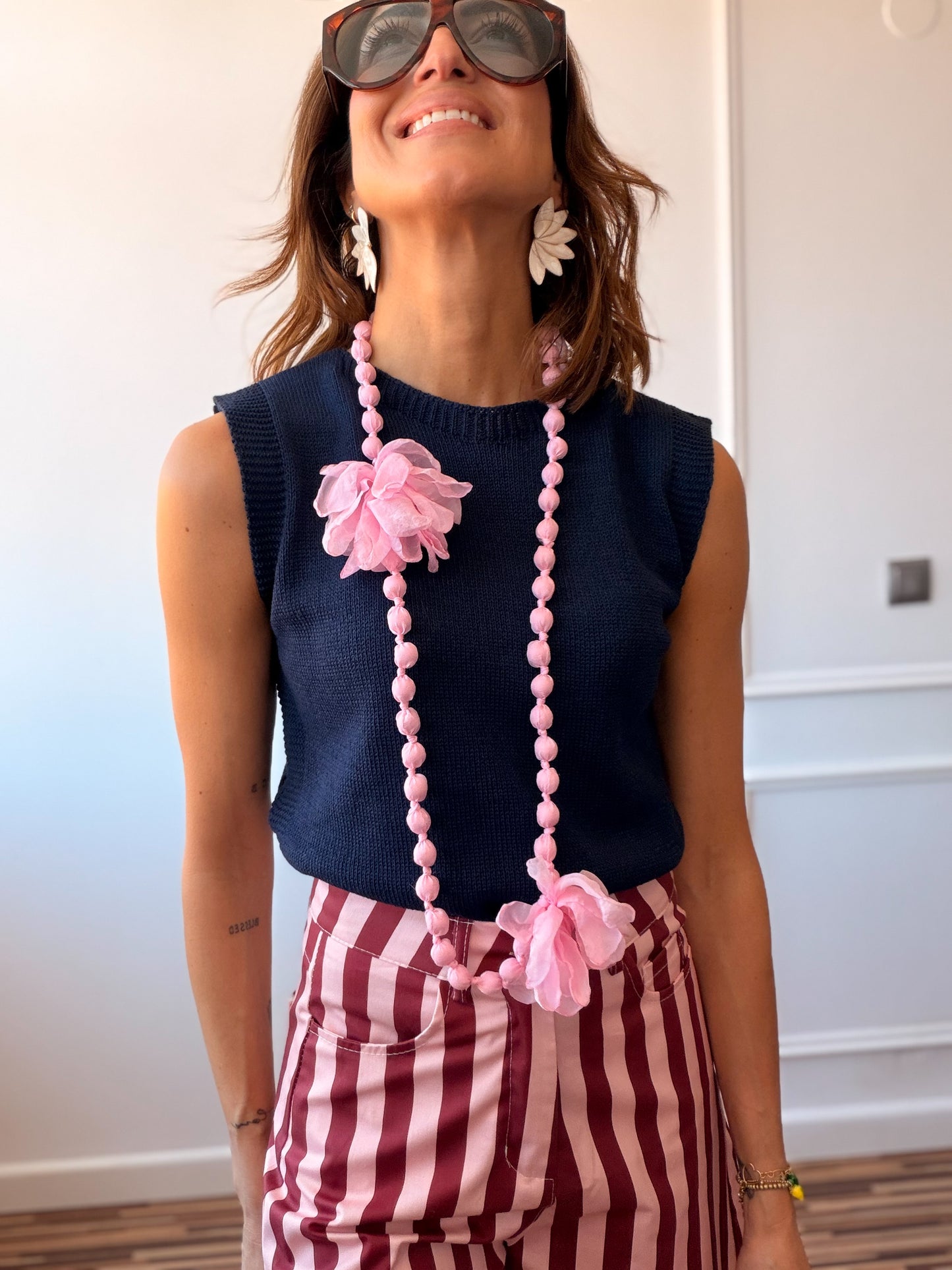 Collar tejido flor Summer