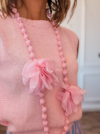 Collar tejido flor Summer