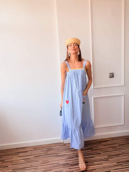 Vestido Vichy fleur