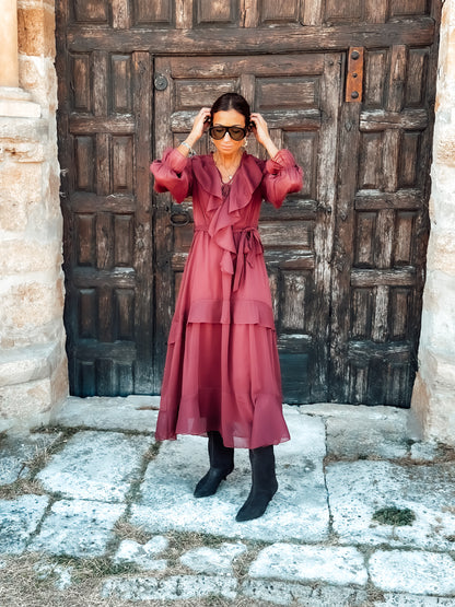 Vestido burgundy Praga