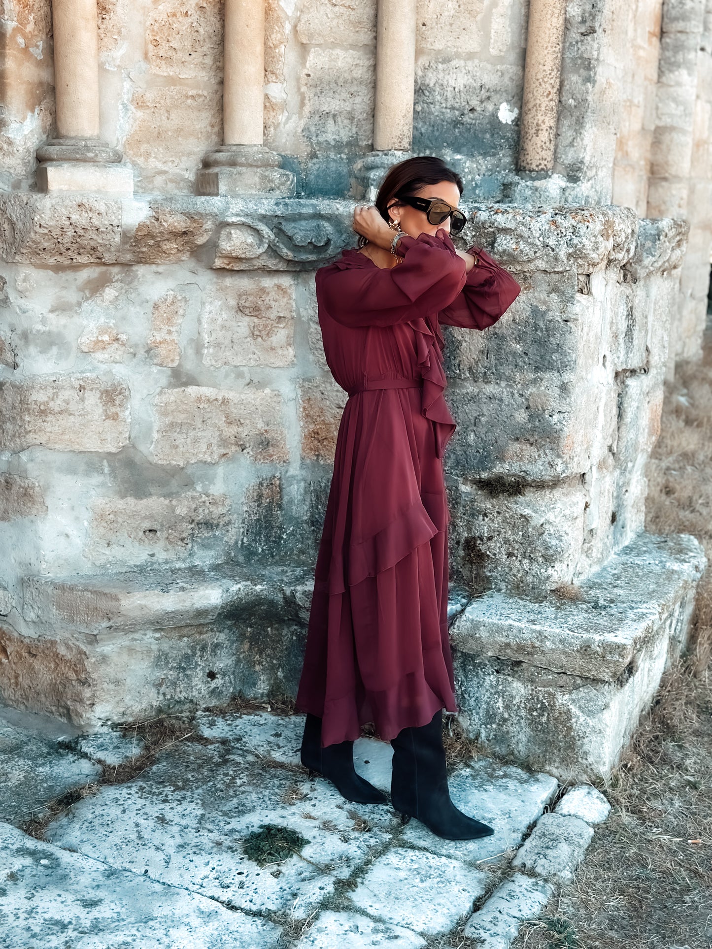 Vestido burgundy Praga