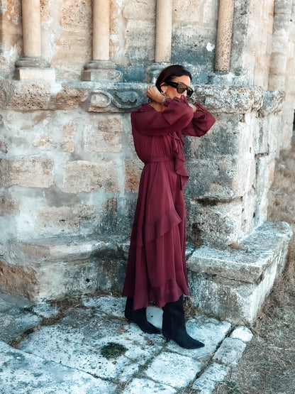 Vestido burgundy Praga