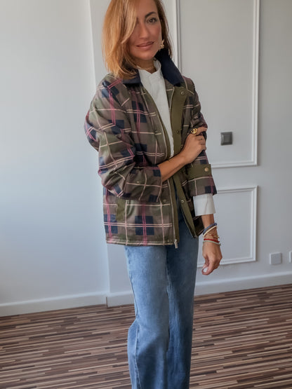 Trench tartán Oxford