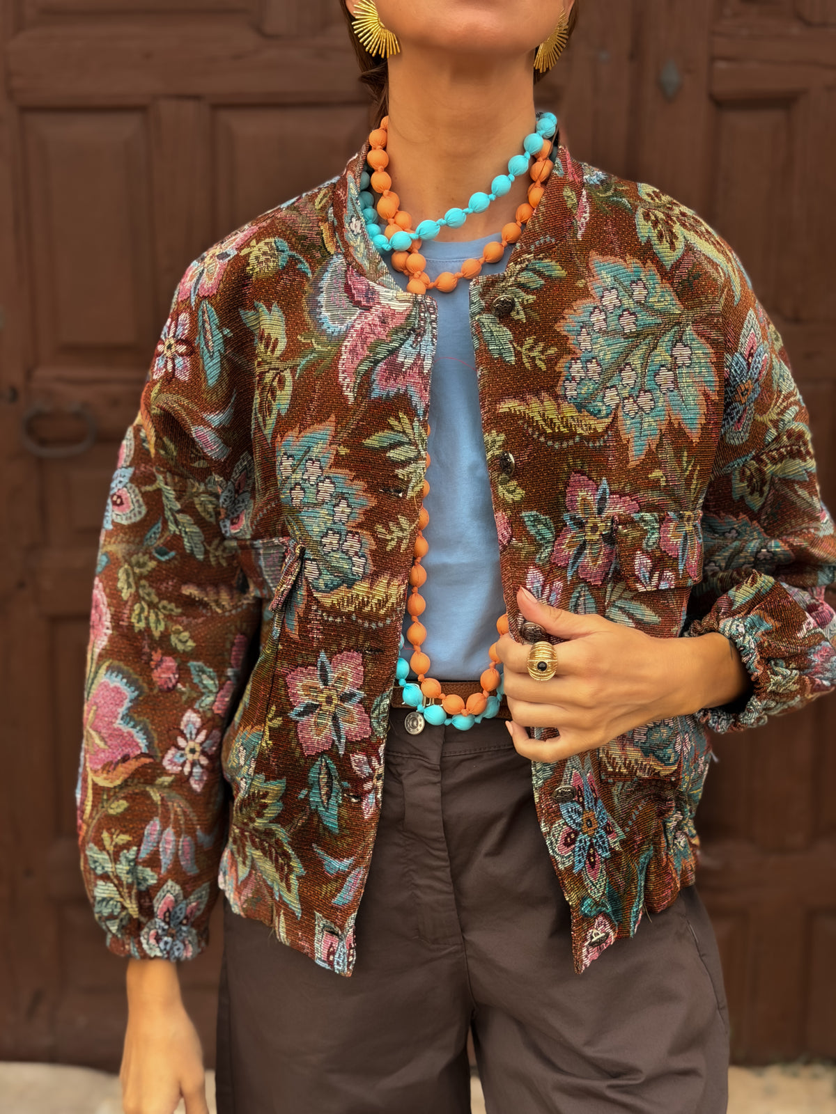 Bomber jacquard BLOOM