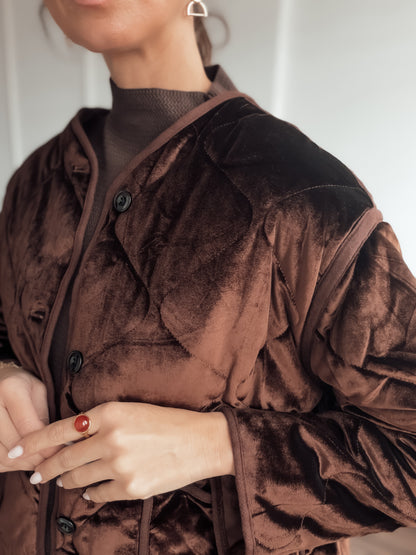 Chaqueta acolchada terciopelo