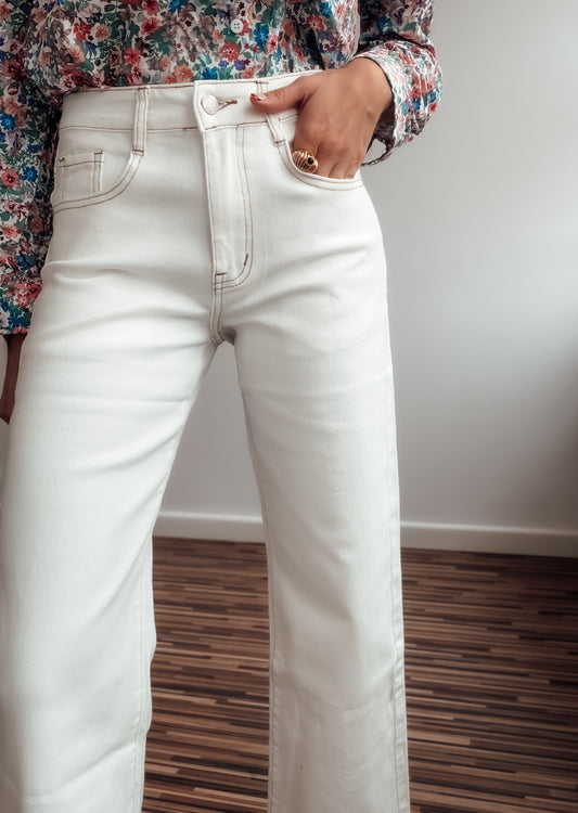 Pantalón vaquero blanco ITALIA