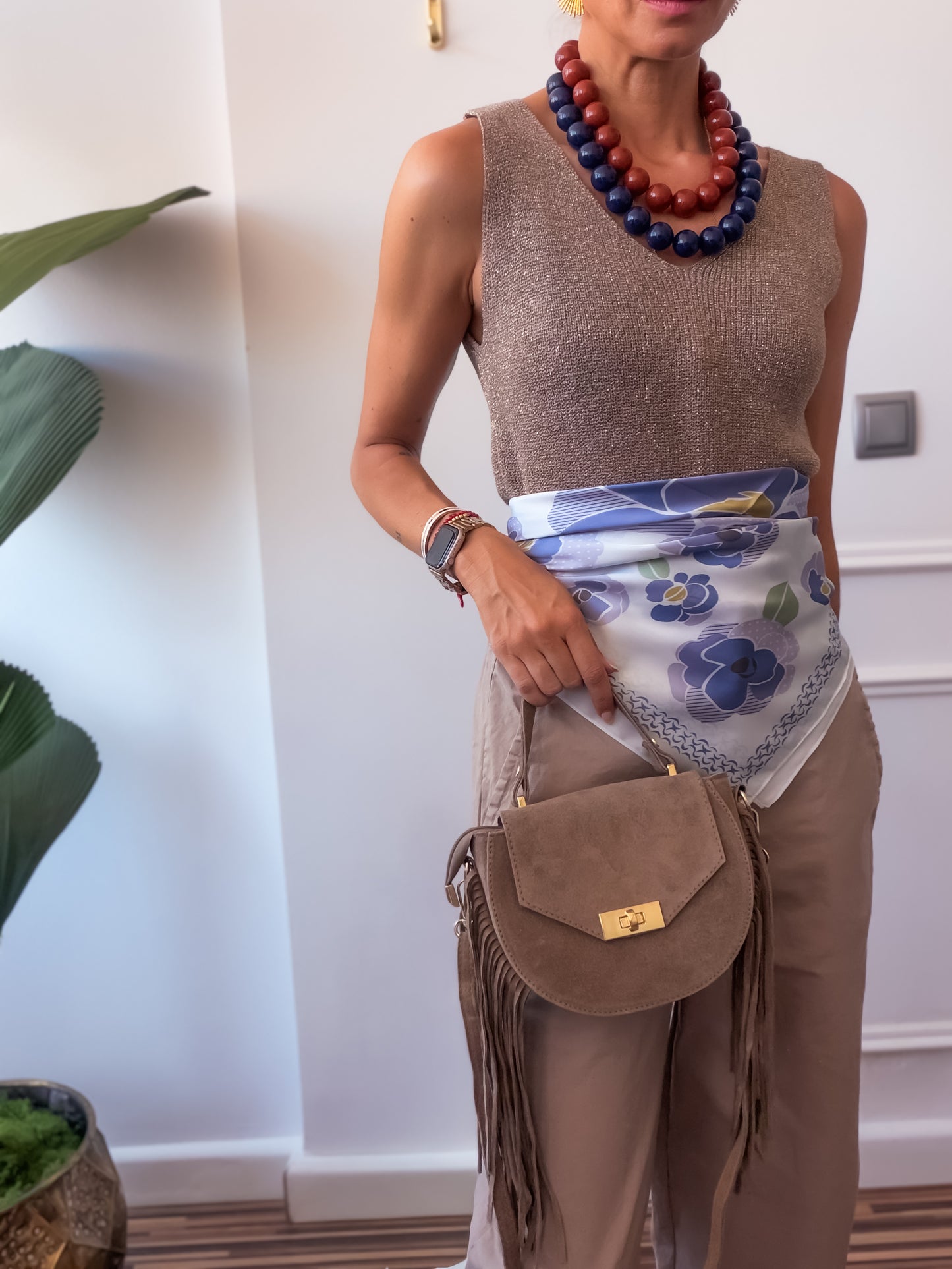 Bolso bosque flecos