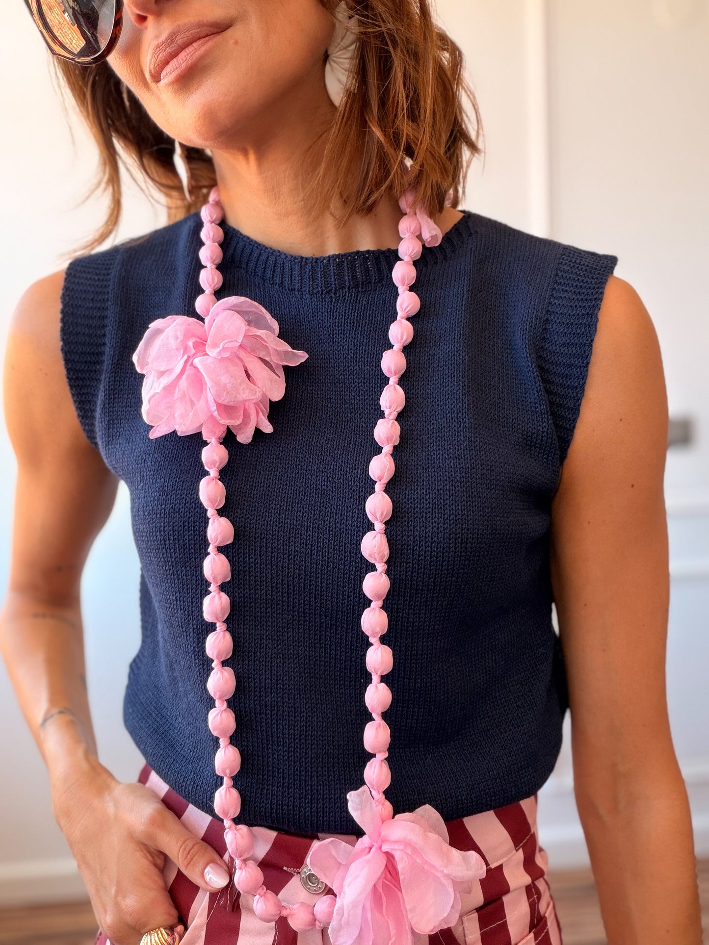 Collar tejido flor Summer