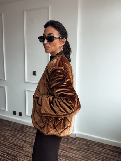 Chaqueta acolchada terciopelo