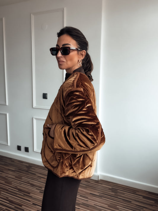 Chaqueta acolchada terciopelo