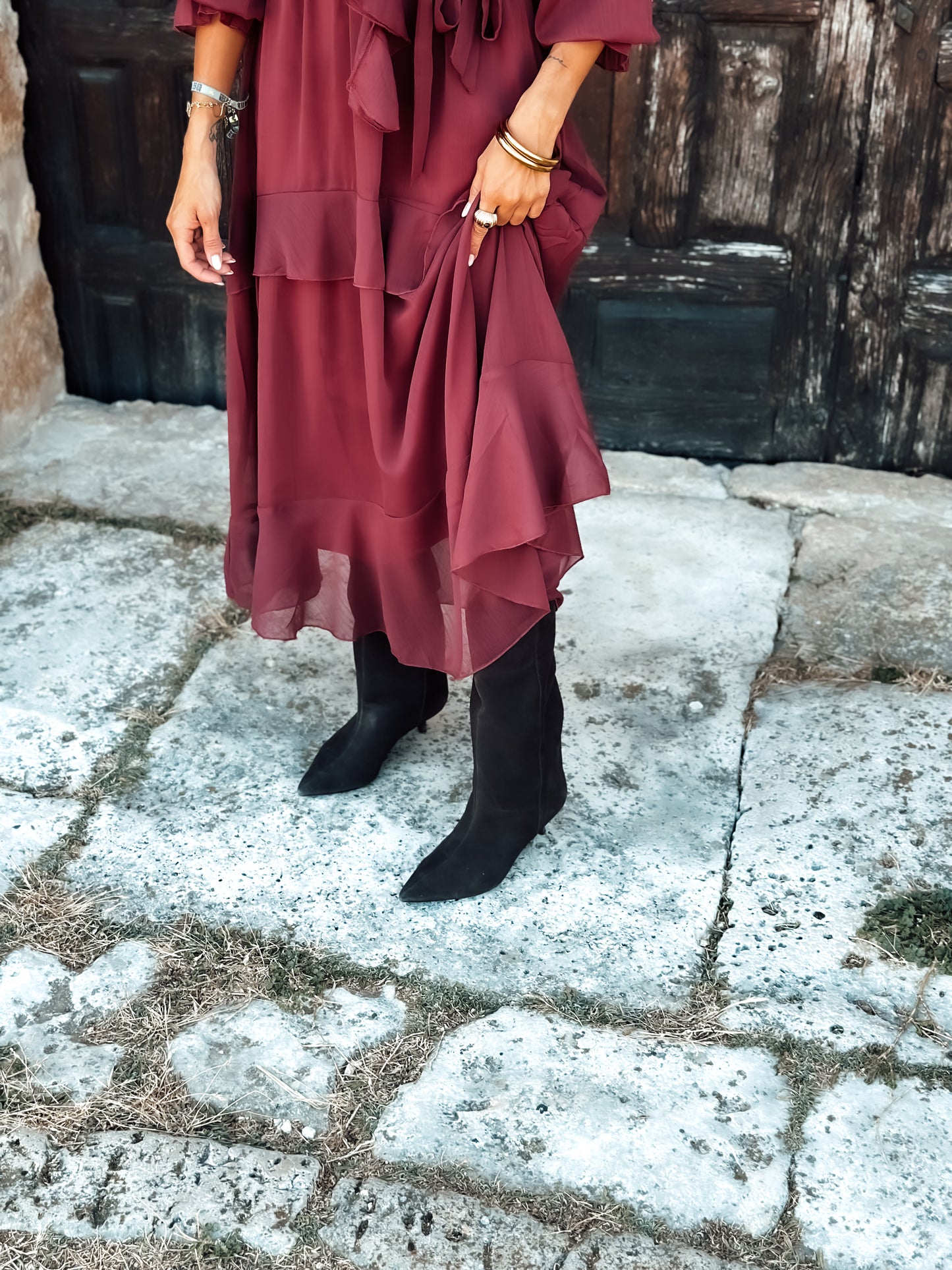 Vestido burgundy Praga