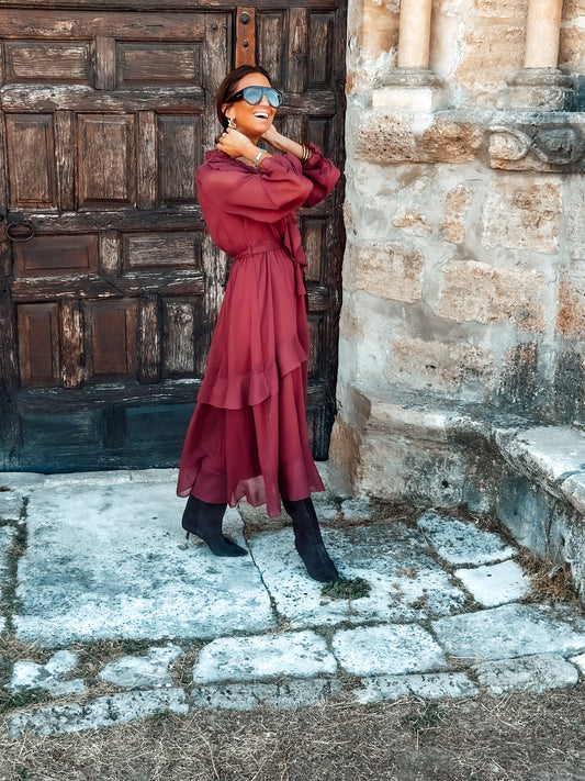 Vestido burgundy Praga