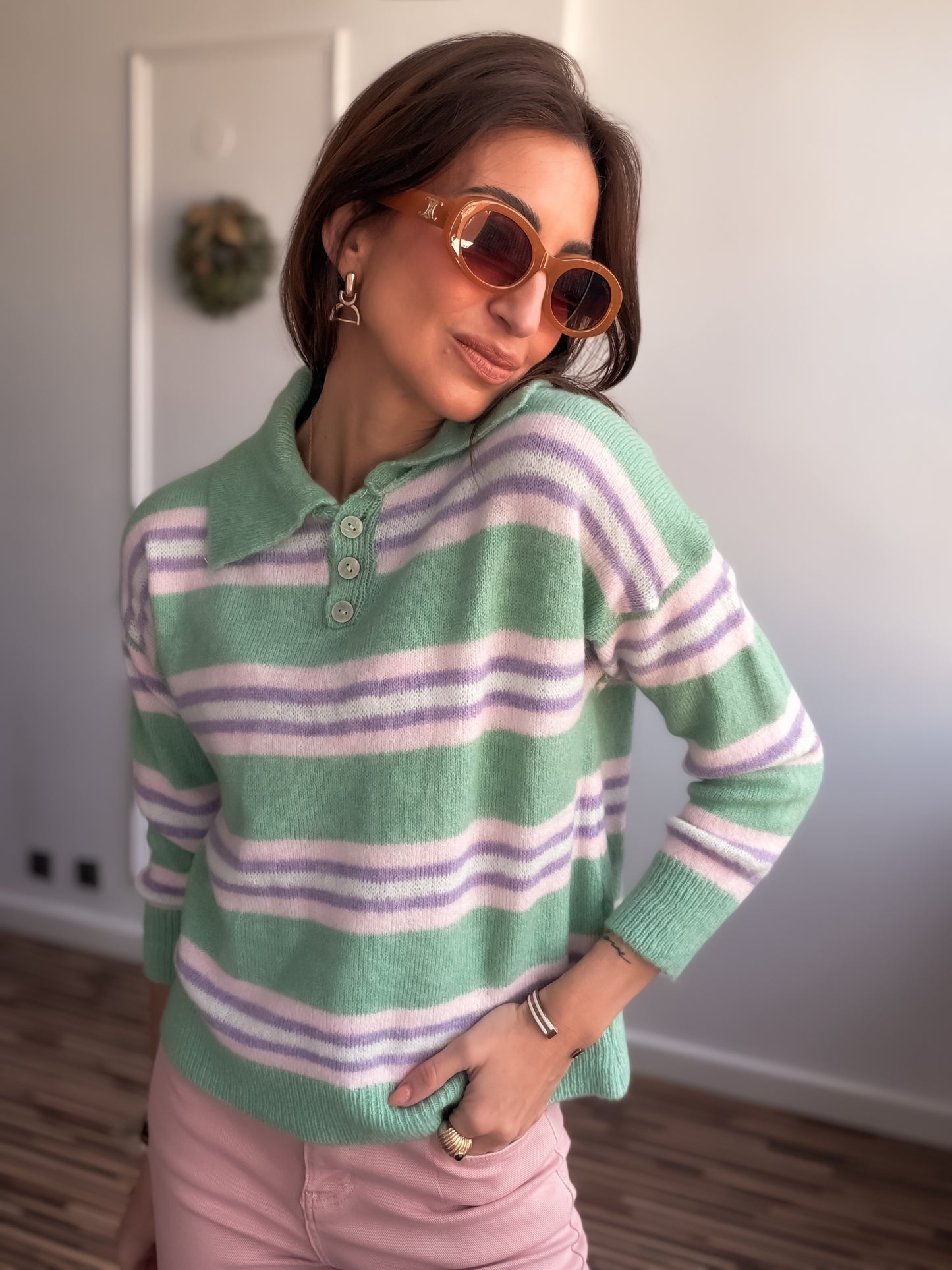 Polo rayas CASHMERE