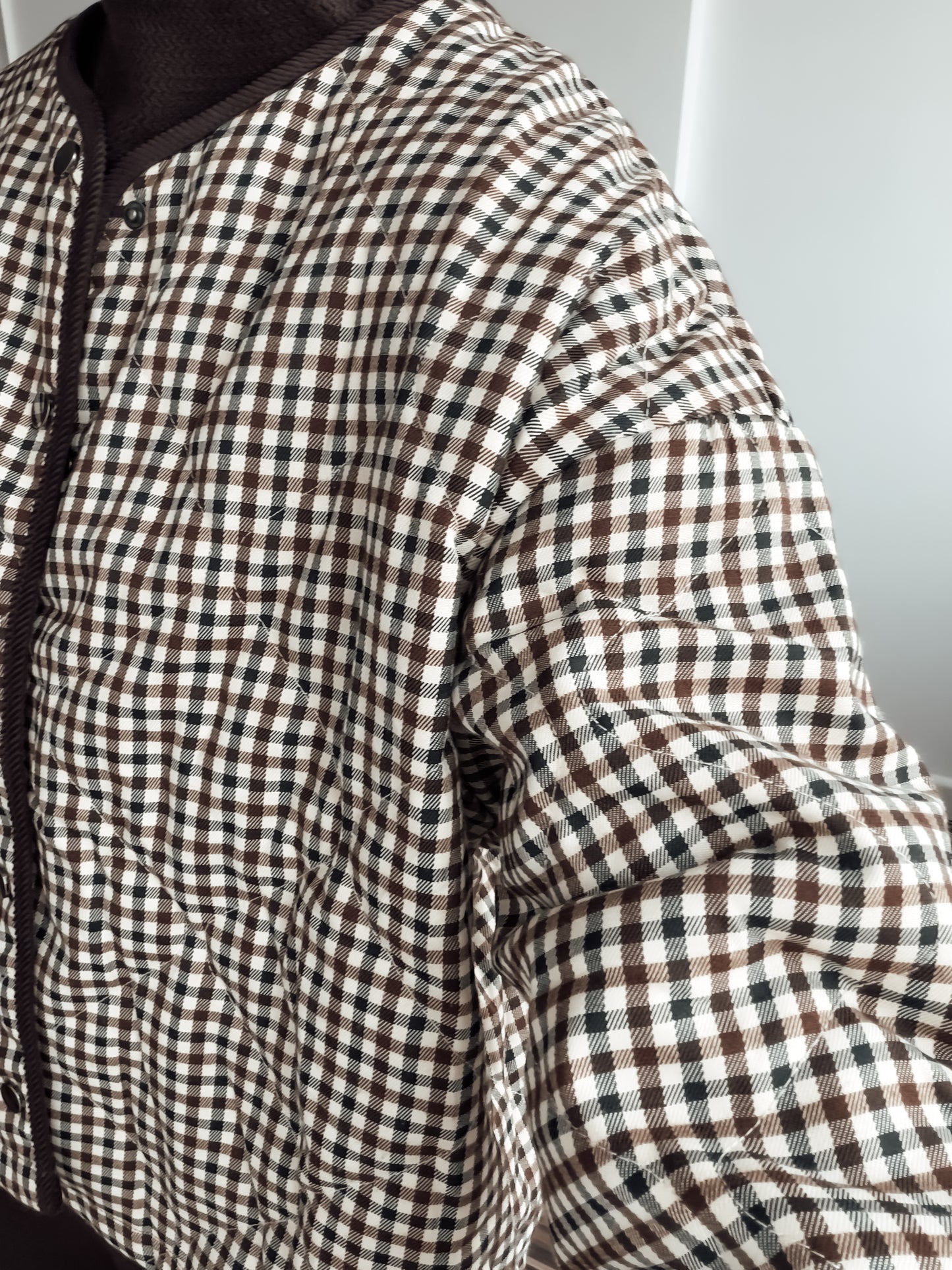 Chaqueta acolchada vichy