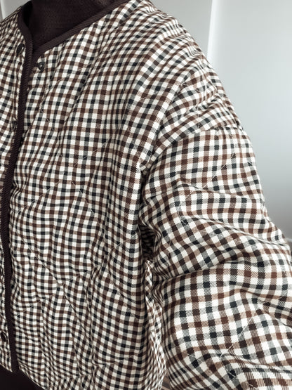 Chaqueta acolchada vichy