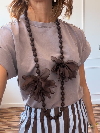 Collar tejido flor Summer