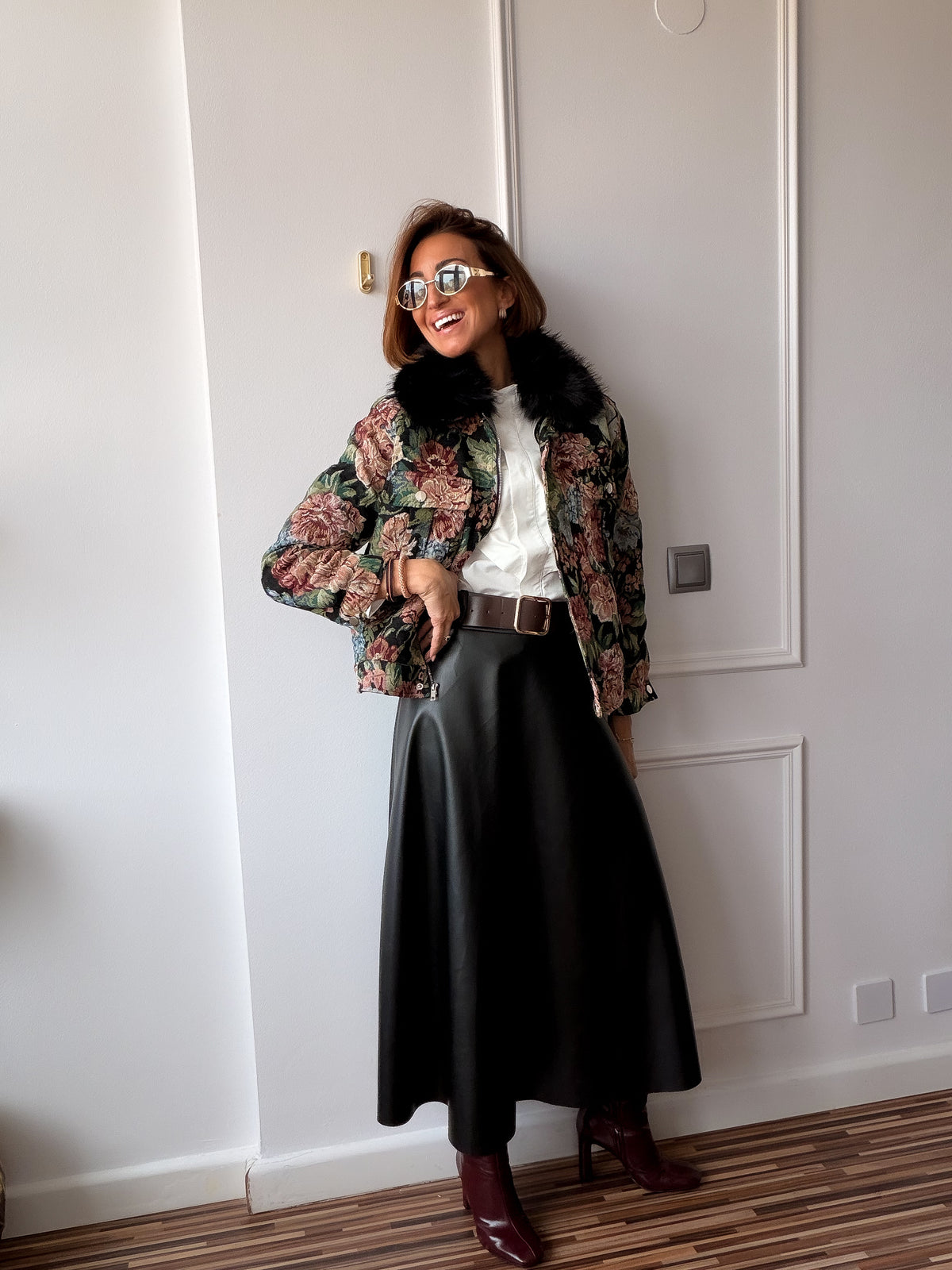 Falda polipiel Noir