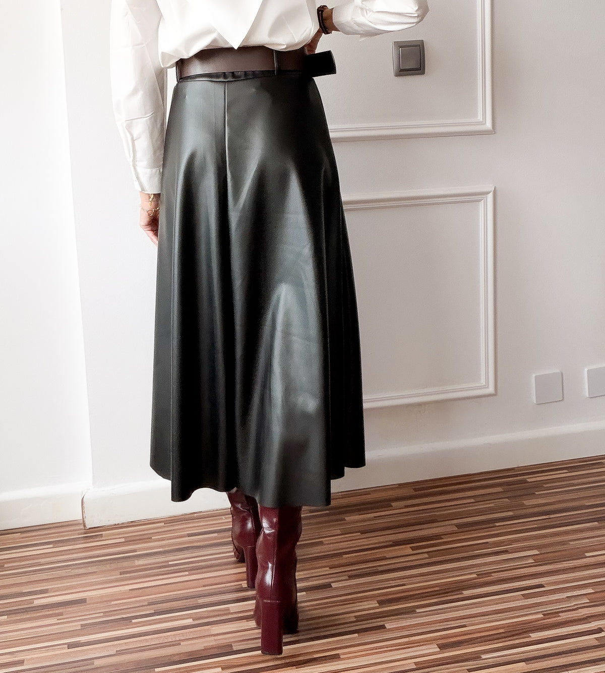 Falda polipiel Noir