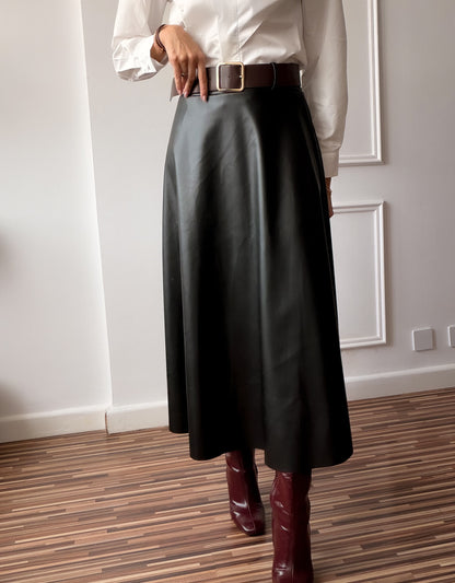 Falda polipiel Noir